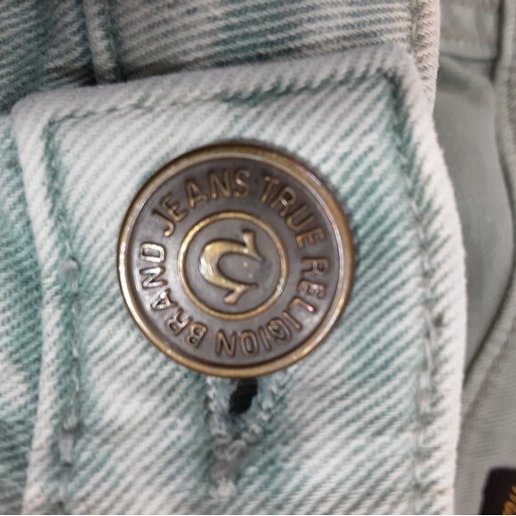 True Religion Jude Low Rise Skinny Jeans Light Wash Made in Italy Size 27 - Picture 4 of 6